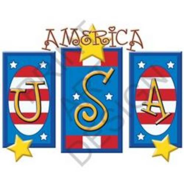 Picture of America USA SVG File