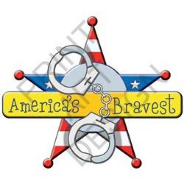 Picture of Americas Bravest Police SVG File