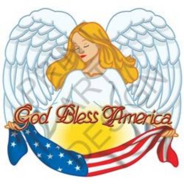 Picture of God Bless America SVG File
