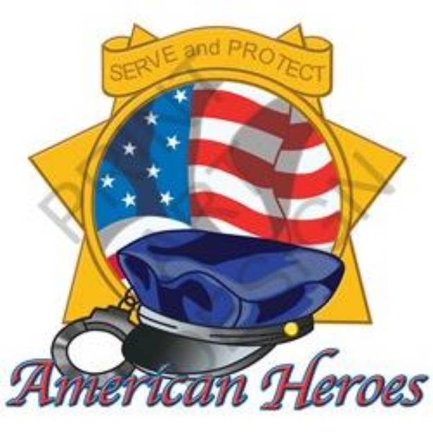 Picture of American Heros Police SVG File