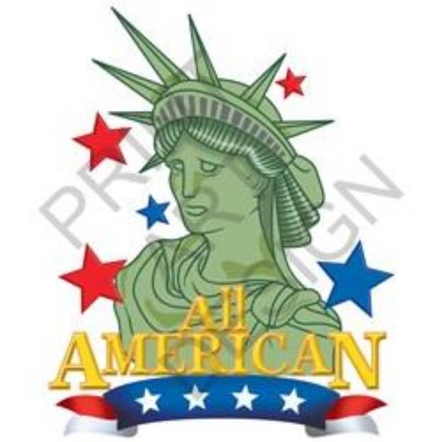 Picture of All American Lady Liberty SVG File