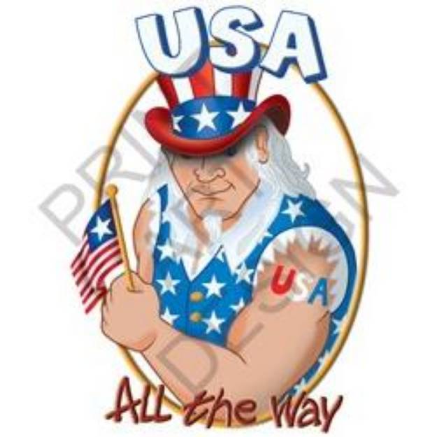 Picture of U S A All The Way SVG File