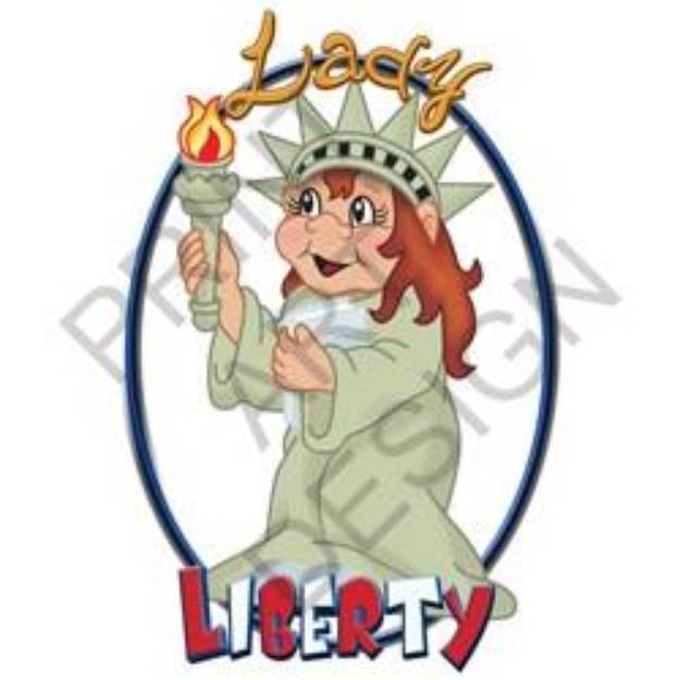 Picture of Lady Liberty SVG File