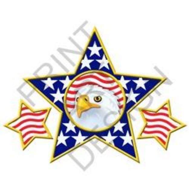 Picture of American Eagle & Stars SVG File