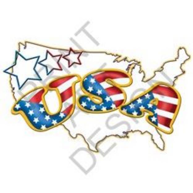 Picture of USA Outline SVG File
