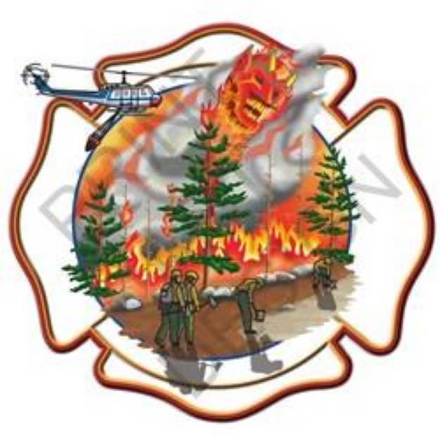 Picture of Forest Fire Scene SVG File