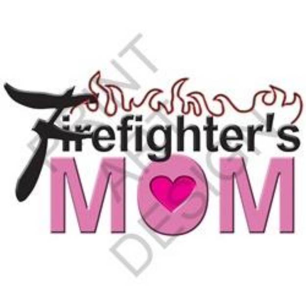 Picture of Firefighters Mom SVG File