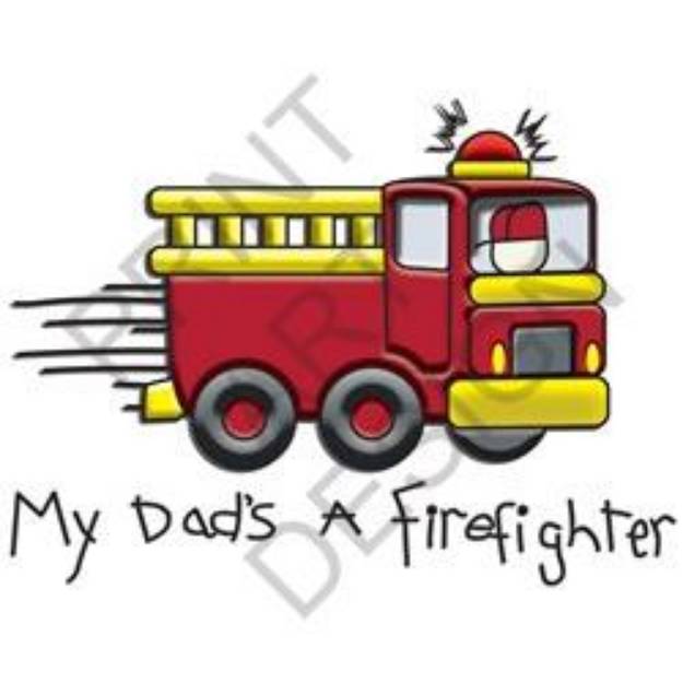 Picture of Dads A Firefighter SVG File
