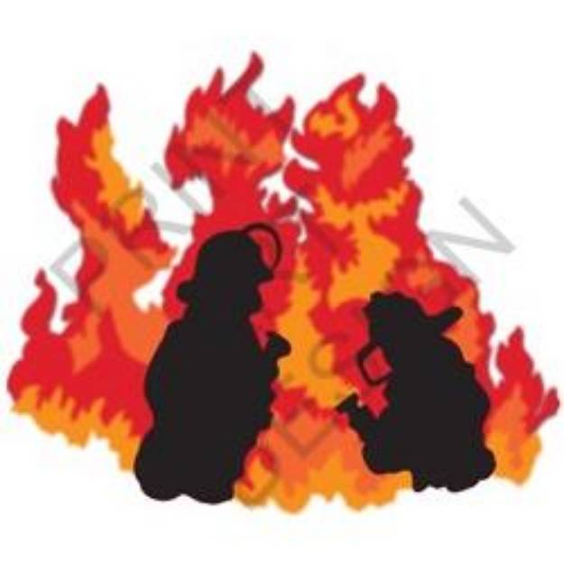Picture of Firefighter Silhouette SVG File
