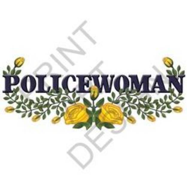 Picture of Police Woman SVG File