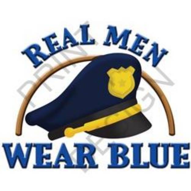 Picture of Real Men Wear Blue SVG File