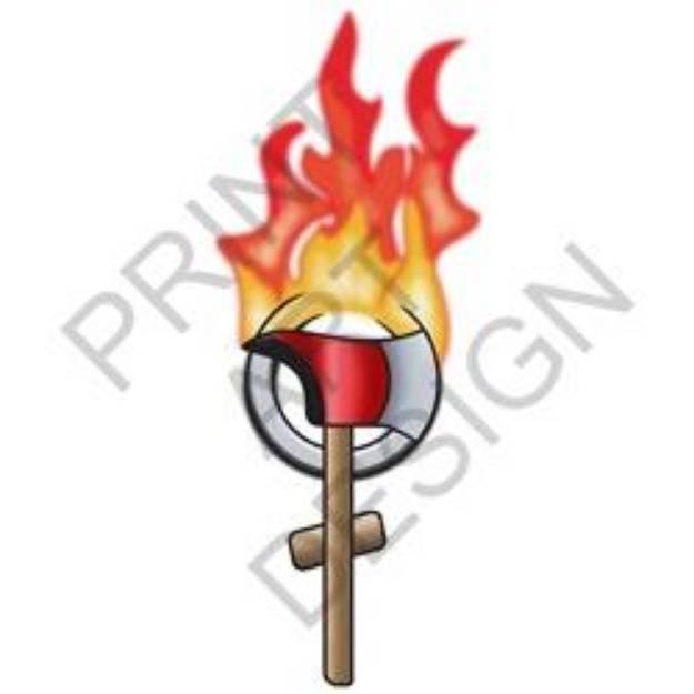 Picture of Female Firefighter SVG File
