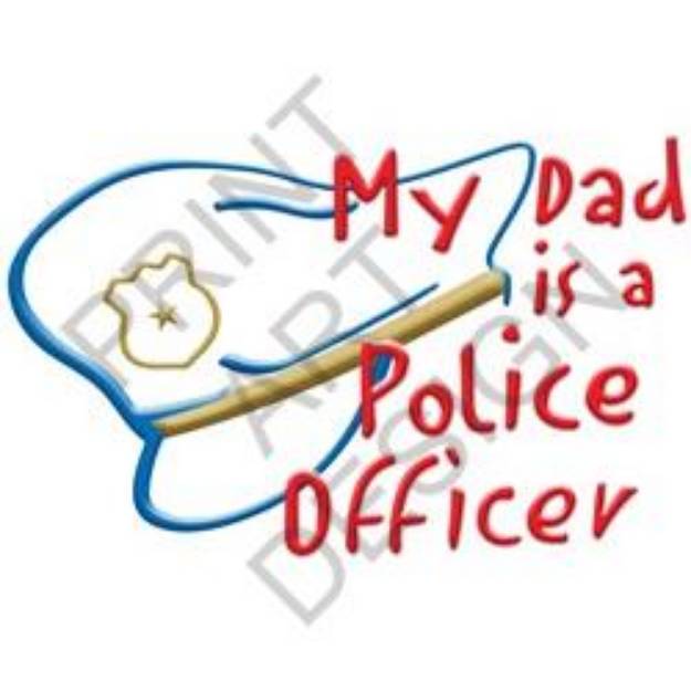 Picture of Dad Is Police Officer SVG File