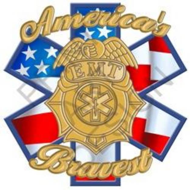 Picture of Americas Bravest EMT SVG File
