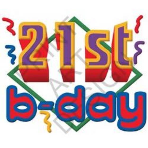 Picture of 21st Birthday SVG File