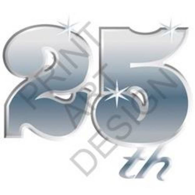 Picture of 25th Anniversary SVG File