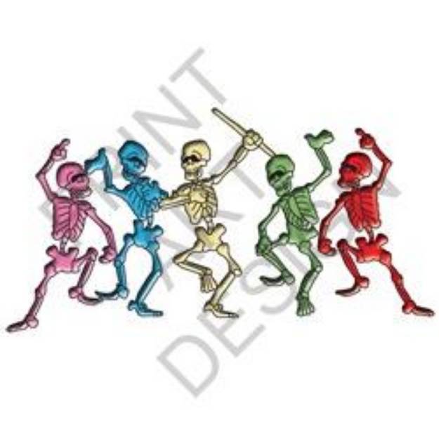 Picture of Dancing Skeletons SVG File