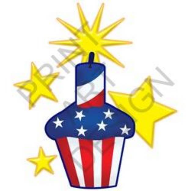 Picture of 4th Of July Cupcake SVG File