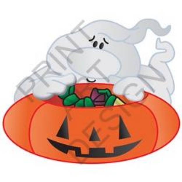 Picture of Ghost Trick Or Treating SVG File