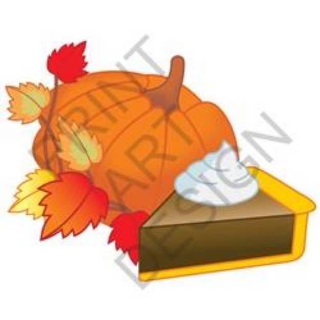 Picture of Pumpkin W/pumpkin Pie SVG File