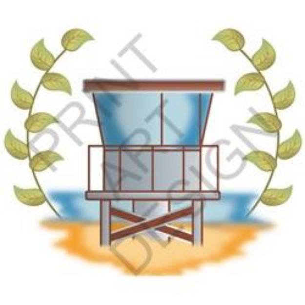Picture of Lifeguard Station SVG File