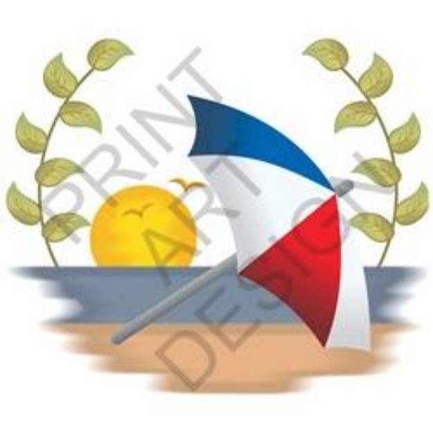 Picture of Beach Umbrella SVG File