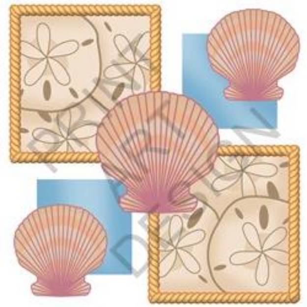 Picture of Shells & Sand Dollars SVG File