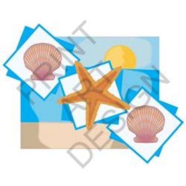 Picture of Seashells Scene SVG File