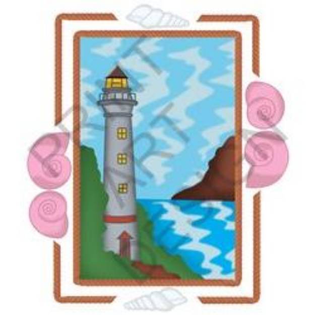 Picture of Lighthouse & Shells SVG File