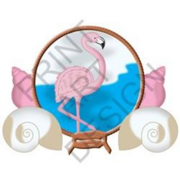 Picture of Flamingo Scene SVG File