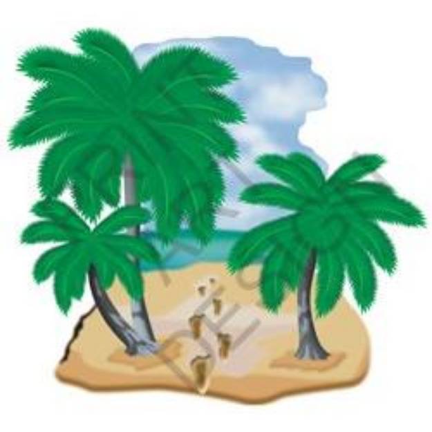 Picture of Beach Scene SVG File