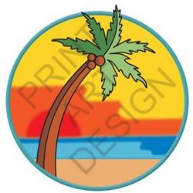 Picture of Sunset Beach SVG File