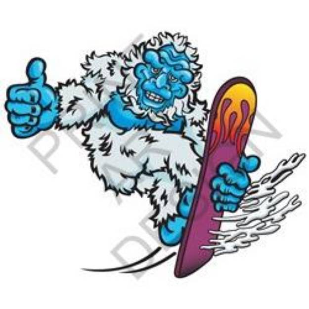 Picture of Abominable Snowboarder SVG File