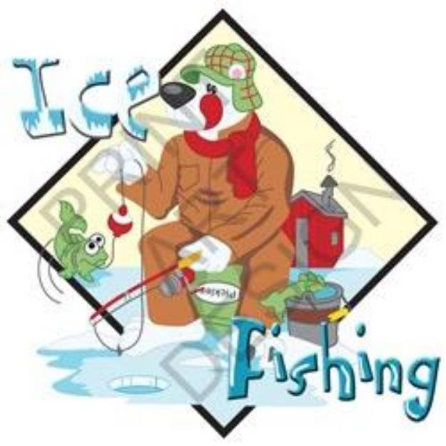 Picture of Ice Fishing SVG File