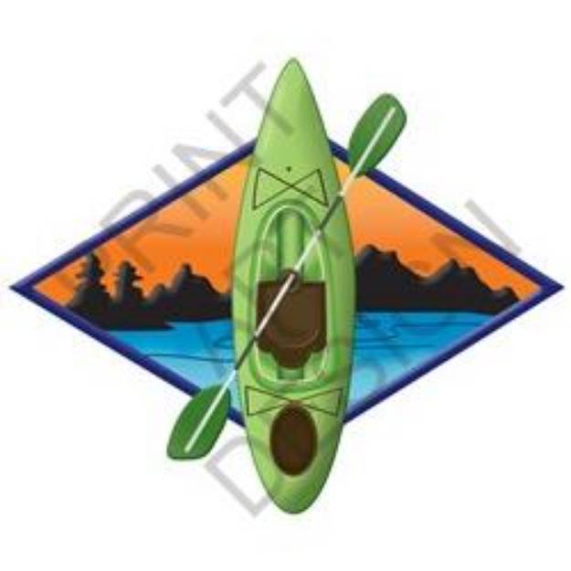 Picture of Kayaking SVG File