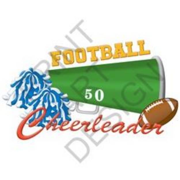 Picture of Football Cheerleader SVG File