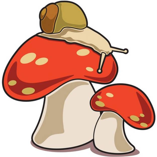 Picture of Snail And Mushroom SVG File