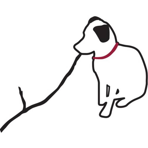 Picture of Puppy Outline SVG File
