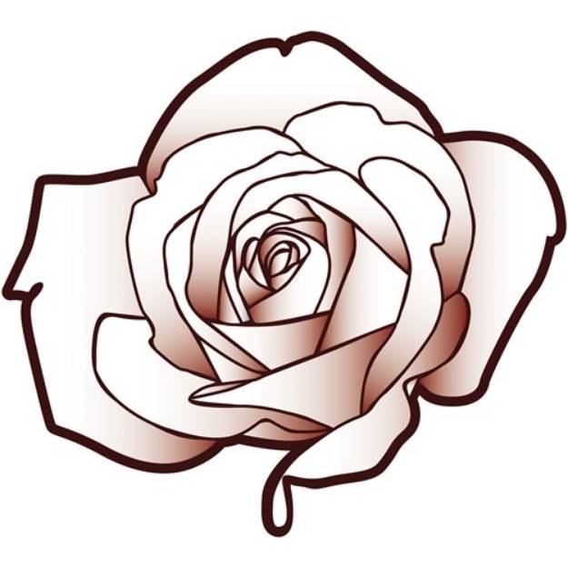 Picture of Rose Outline SVG File