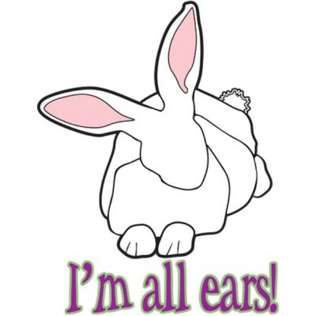 Picture of White Rabbit - I’m all Ears SVG File