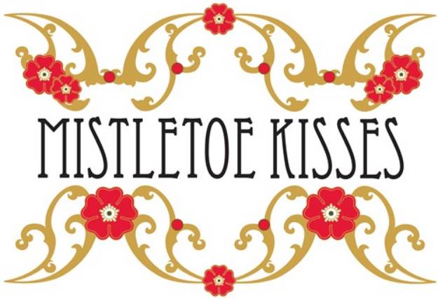 Picture of Mistltoe Kisses SVG File