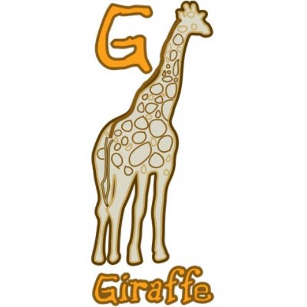Picture of G Is For Giraffe SVG File
