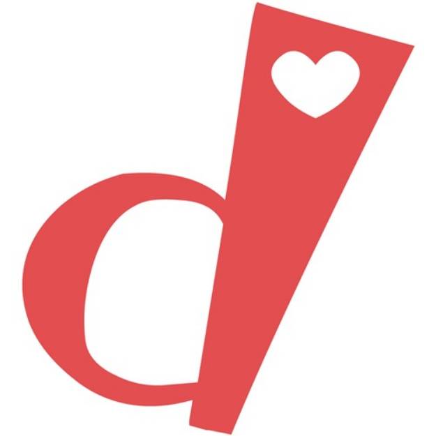 Picture of Valentine Lowercase d SVG File