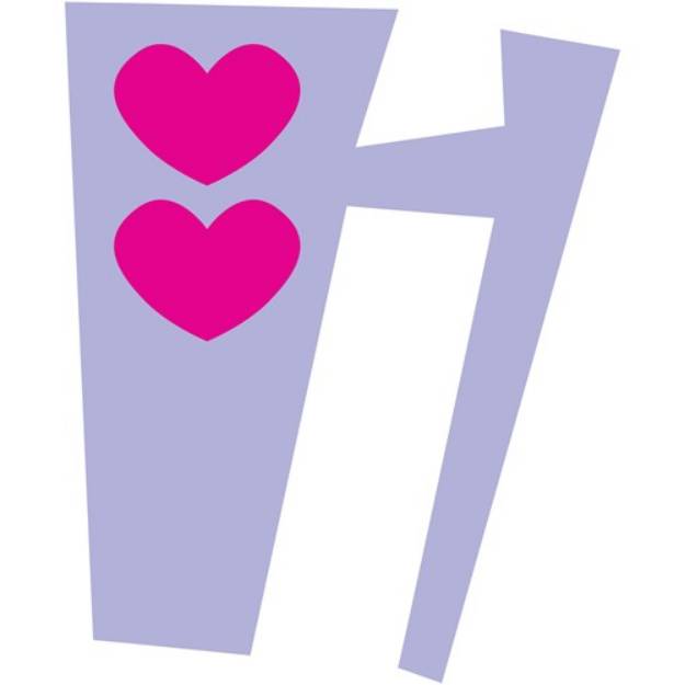 Picture of Valentine Font H SVG File