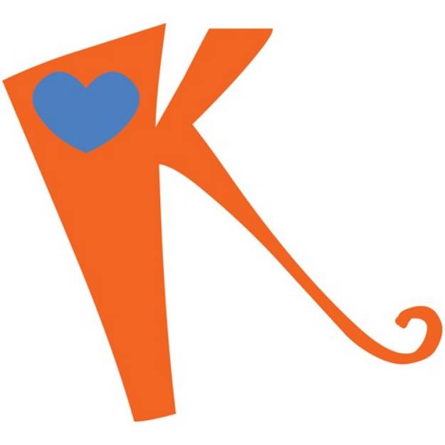 Picture of Valentine Font K SVG File