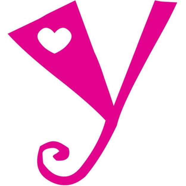 Picture of Valentine Lowercase y SVG File