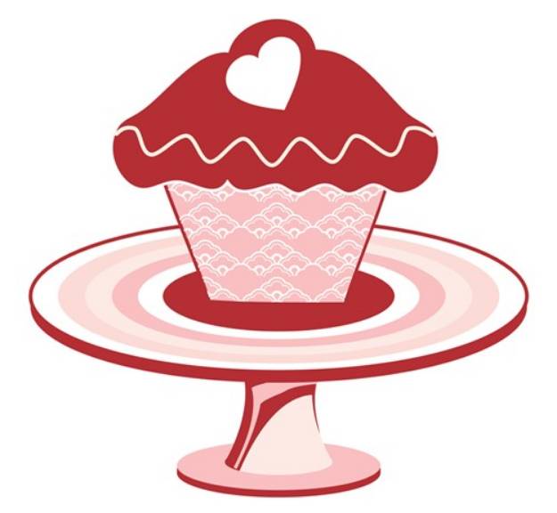 Picture of Valentine Cupcake SVG File
