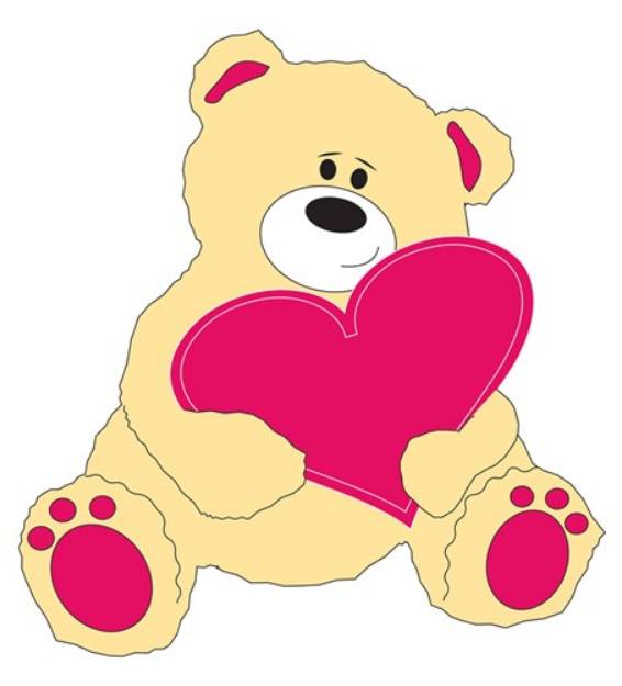 Picture of Valentine Teddy SVG File