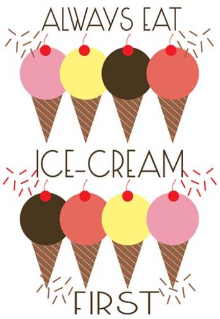 Picture of Ice Cream First SVG File