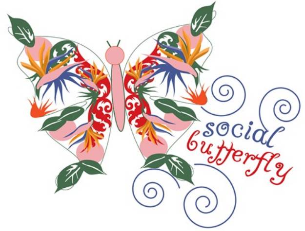 Picture of Social Butterfly SVG File